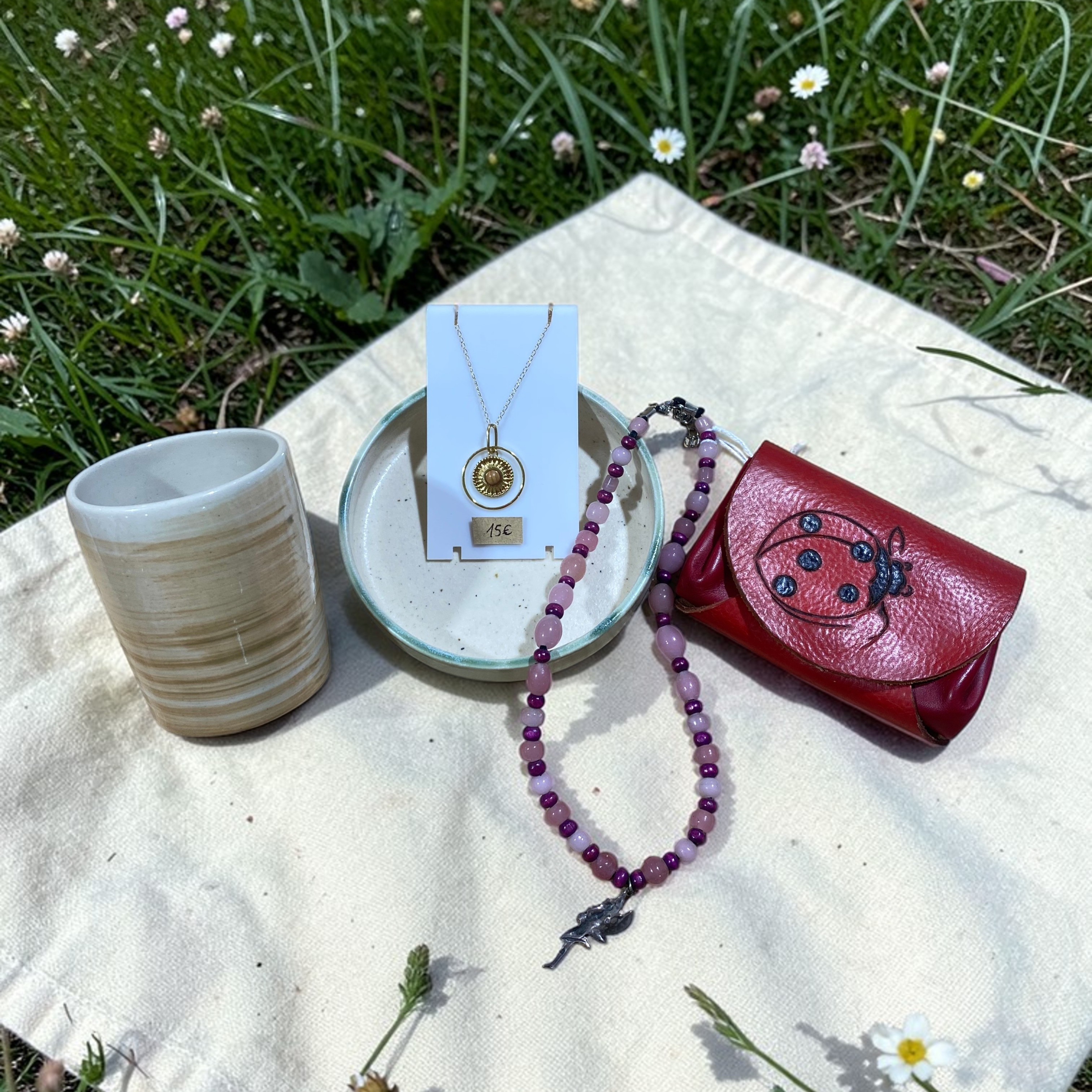 C&eacute;ramique - Artisanat - Offrir - Cadeaux - Bijoux - Lavande - Violet